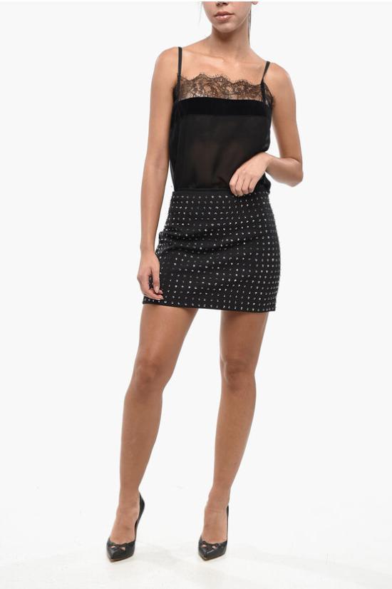  막스마라 숏 스커트 2422776014600 002 Black - MAX MARA