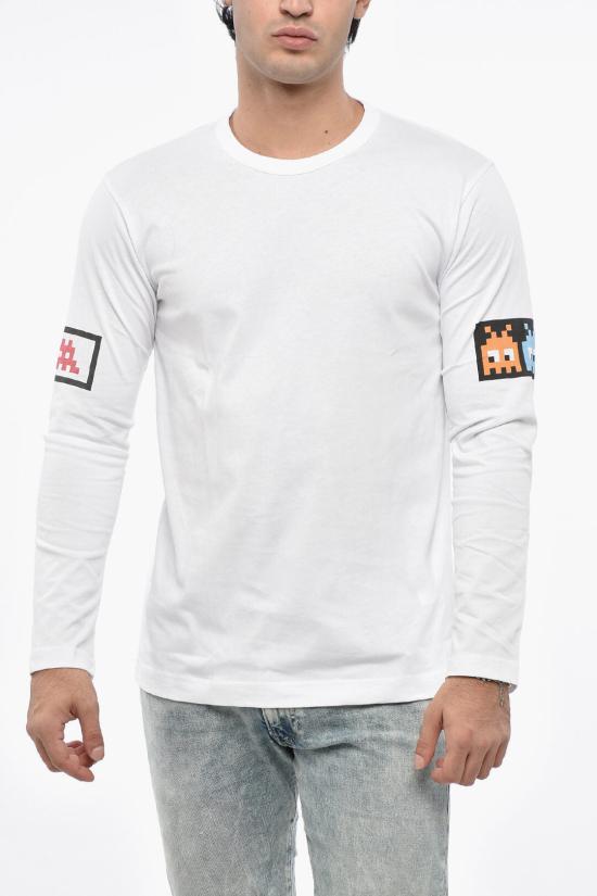  꼼데가르송 긴팔 티셔츠 FJ T002 W22 2 White