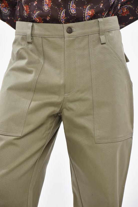  메종키츠네 스트레이트 팬츠 NM01105WW0117 P131 Green - MAISON KITSUNE