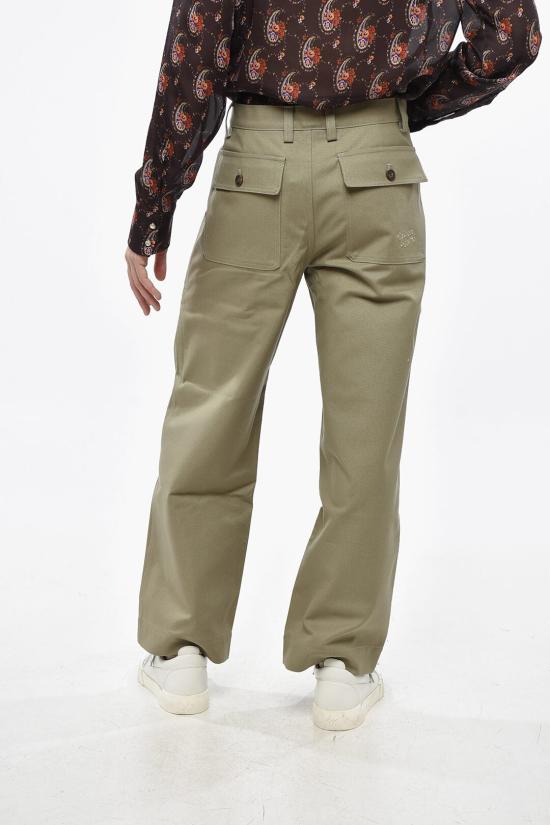  메종키츠네 스트레이트 팬츠 NM01105WW0117 P131 Green - MAISON KITSUNE