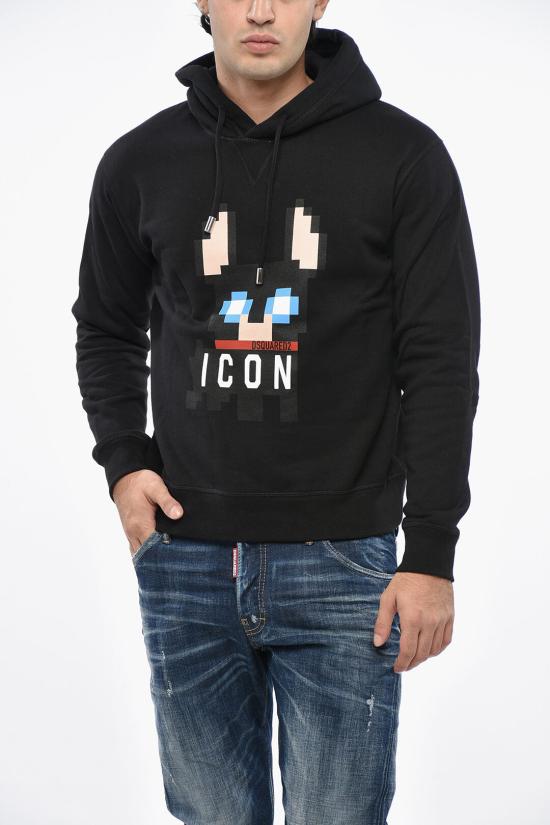  디스퀘어드2 후드 티셔츠 S79GU0105S25516900 Black