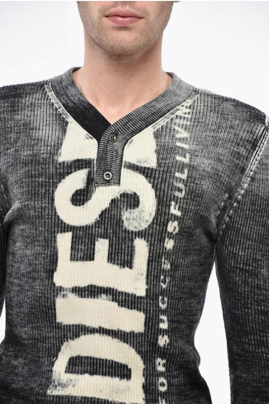  디젤 스웨터 A06735 0CGBU 9XX Black White - DIESEL