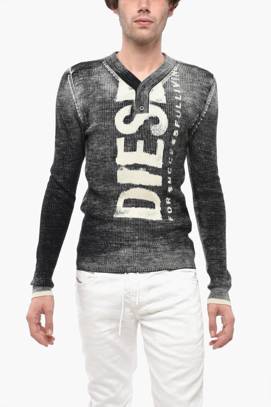  디젤 스웨터 A06735 0CGBU 9XX Black White