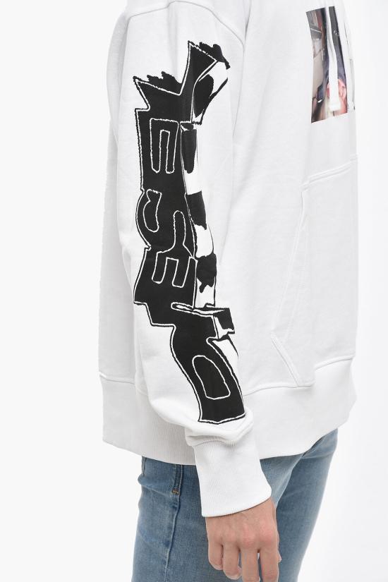  디젤 후드 티셔츠 A03592 0IEAX 100 White - DIESEL
