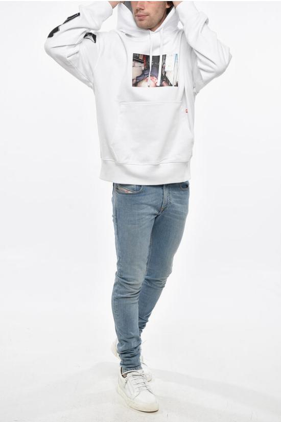  디젤 후드 티셔츠 A03592 0IEAX 100 White - DIESEL