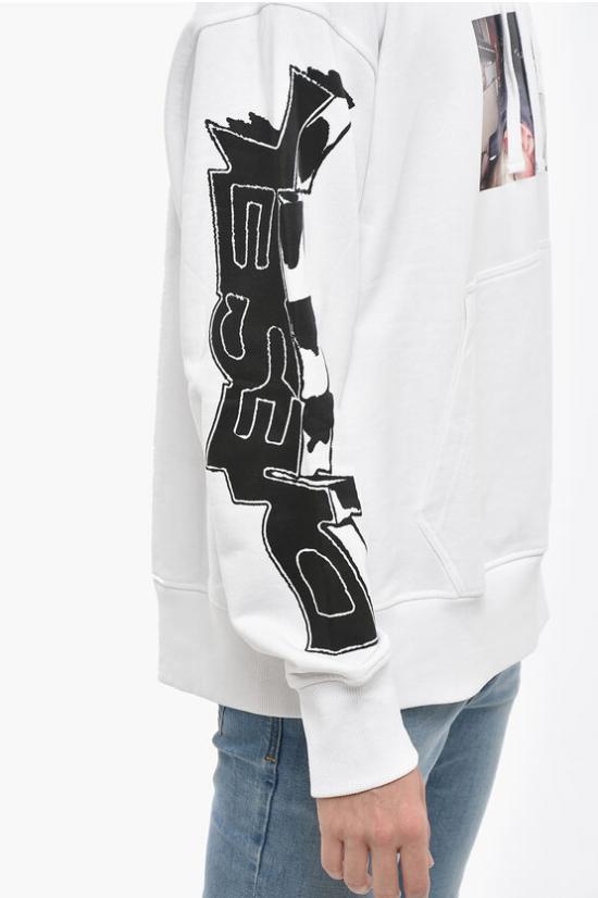  디젤 후드 티셔츠 A03592 0IEAX 100 White - DIESEL
