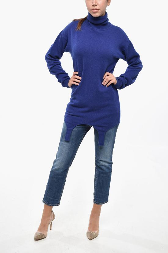  생로랑 캐시미어 터틀넥 스웨터 806969 YALL2 4069 Blue - SAINT LAURENT