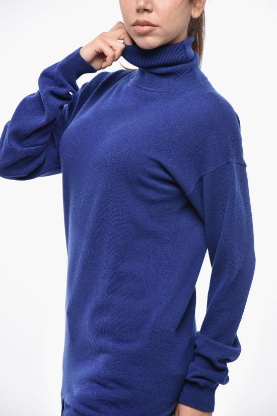  생로랑 캐시미어 터틀넥 스웨터 806969 YALL2 4069 Blue - SAINT LAURENT