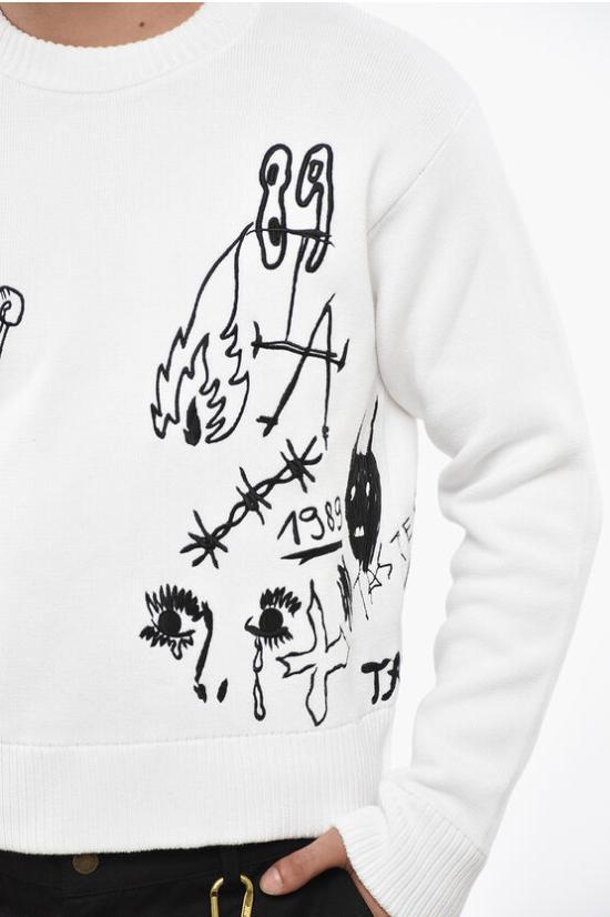  1989 스튜디오 스웨터 MFW24402SCRIBBLEWHITE White - 1989 STUDIO