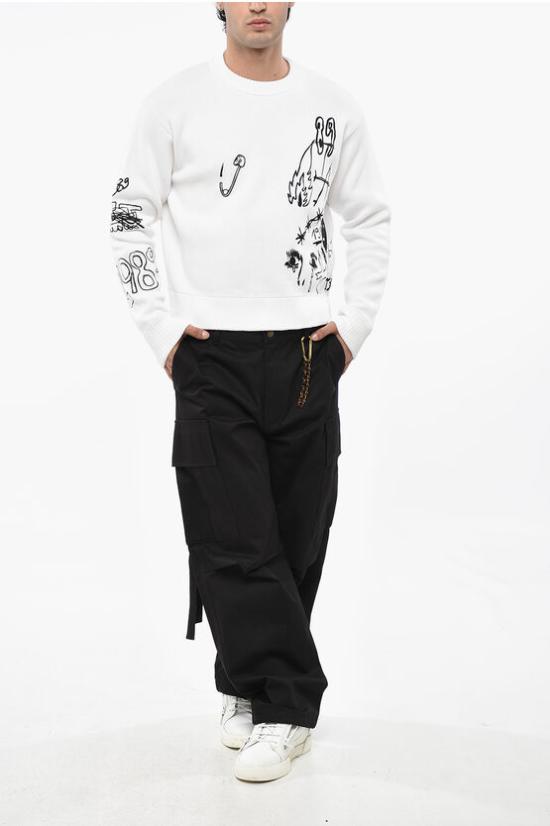  1989 스튜디오 스웨터 MFW24402SCRIBBLEWHITE White - 1989 STUDIO