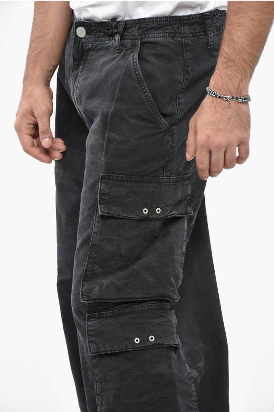  44레이블 카고 팬츠 B0030534FA408291 Black - 44 LABEL