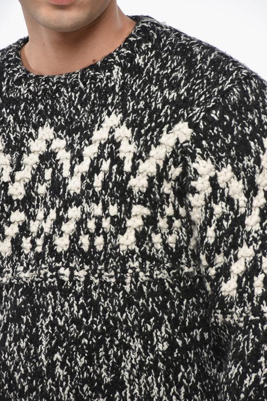  울리치 스웨터 CMWOKNT302MRTD0015BLW Black White - WOOLRICH