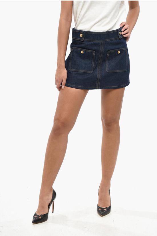  셀린느 데님 스커트 2S388224Z 07IN Blue