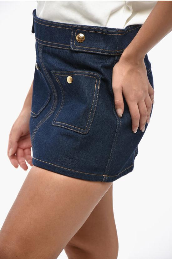  셀린느 데님 스커트 2S388224Z 07IN Blue - CELINE