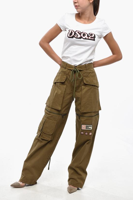  디스퀘어드2 스트레이트 팬츠 S75KB0351S78205726 Military Green - DSQUARED2
