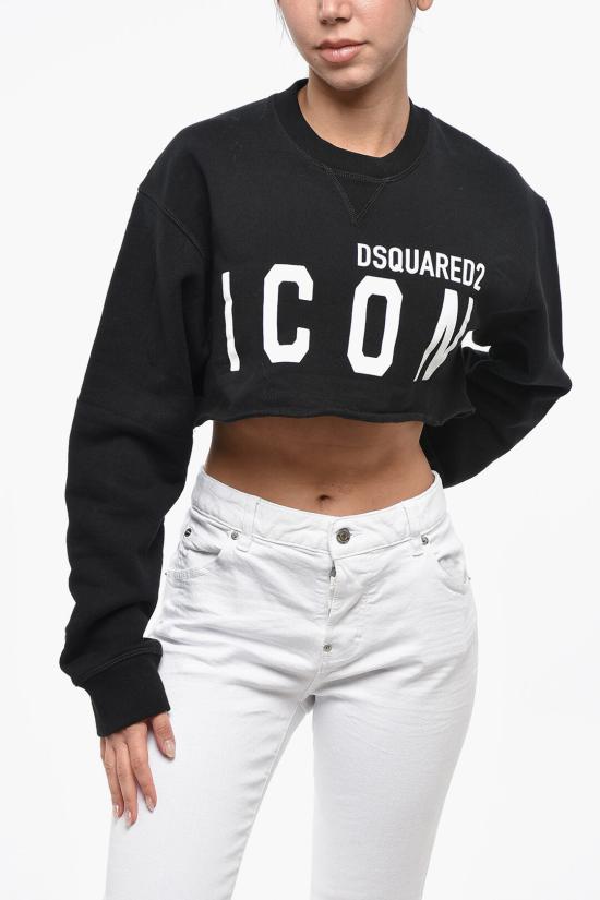  디스퀘어드2 긴팔 티셔츠 S80GU0043S25516965 Bianco Nero