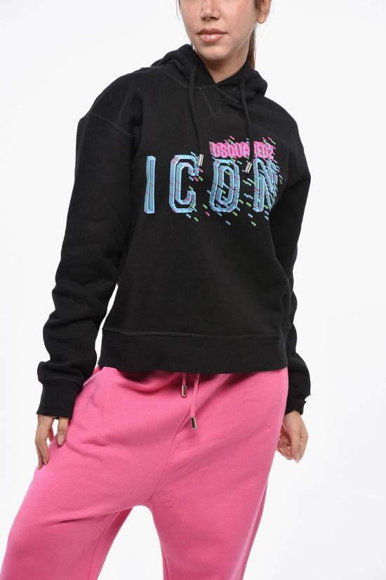  디스퀘어드2 후드 티셔츠 S80GU0093S25516900 Black