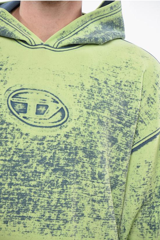  디젤 후드 티셔츠 A14972 0NMAZ 8MSA Green - DIESEL