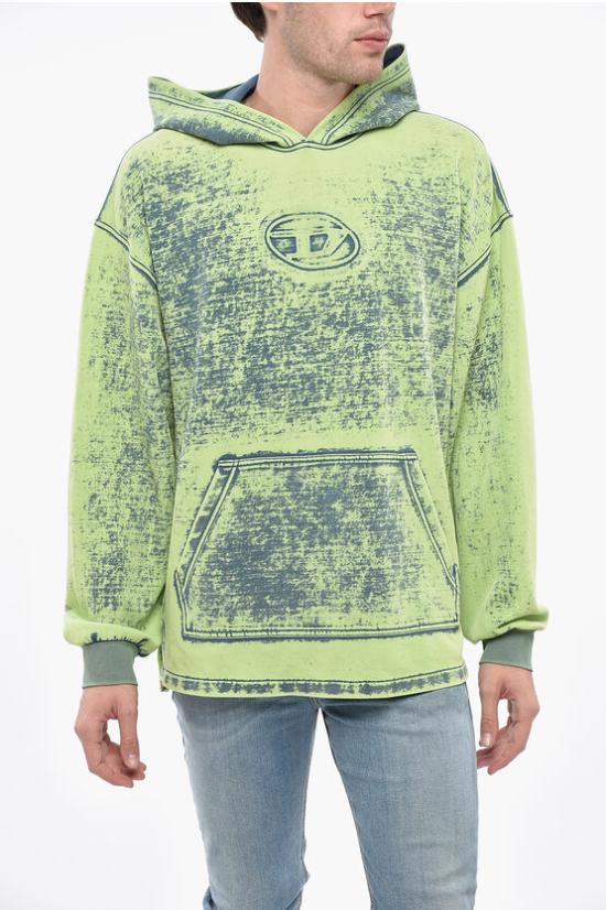  디젤 후드 티셔츠 A14972 0NMAZ 8MSA Green