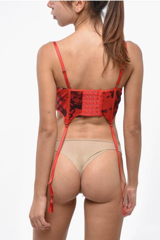  디젤 바디수트 티셔츠 A15615 0LKBZ E7066 Nero Rosso - DIESEL