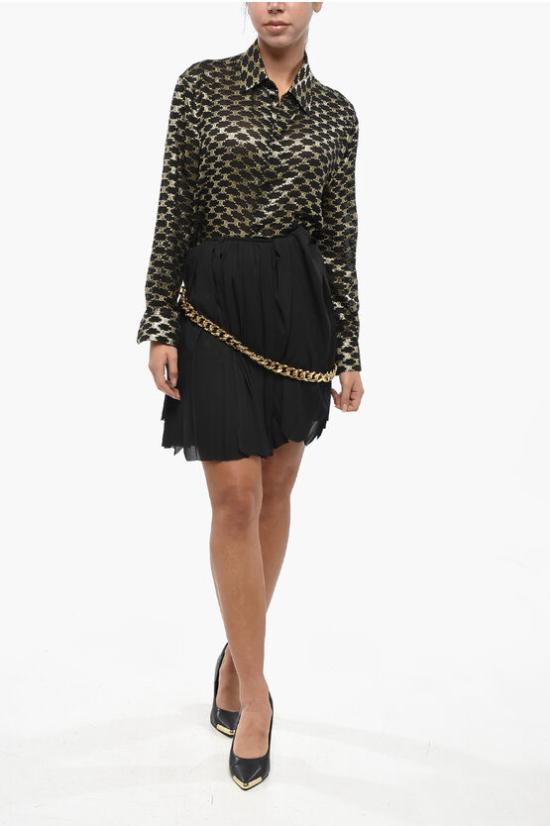  발렌시아가 숏 스커트 808788TGO08 1000 Black - BALENCIAGA