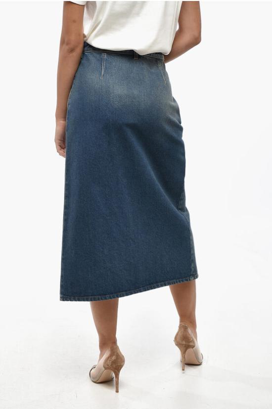  발렌시아가 데님 스커트 556741 TXE08 9018 Light blue - BALENCIAGA