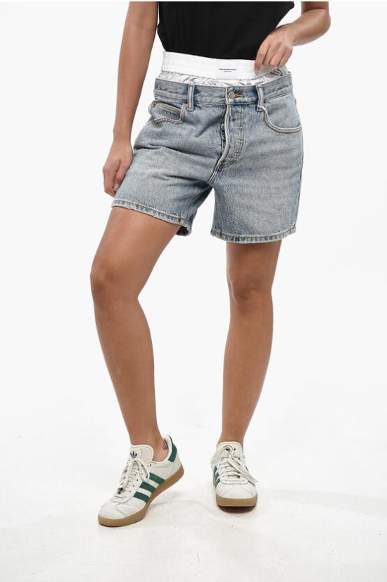  알렉산더 왕 데님 숏팬츠 4DC3244404 471A Blue