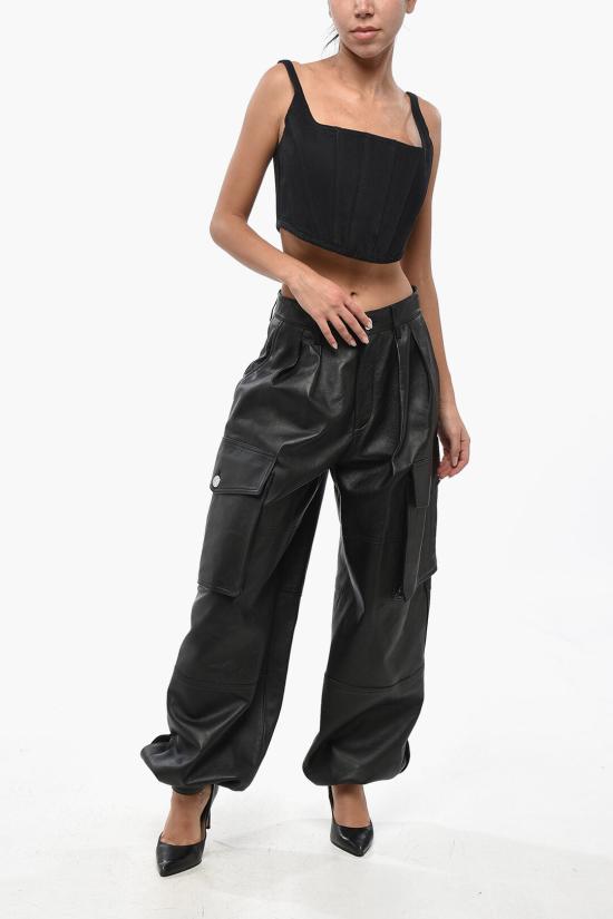  디스퀘어드2 가죽 팬츠 S75KB0315SY1623900 Black - DSQUARED2