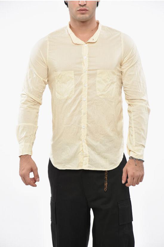  폴하든 긴팔 셔츠 COLLARLESS SHIRT CREAM N Beige