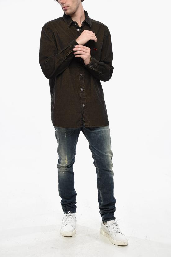  디젤 긴팔 셔츠 A07111 003GJ 50M Brown - DIESEL