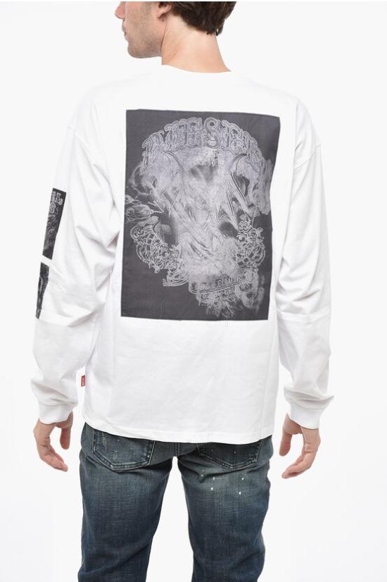  디젤 긴팔 티셔츠 A14876 0ALAX 100 White - DIESEL