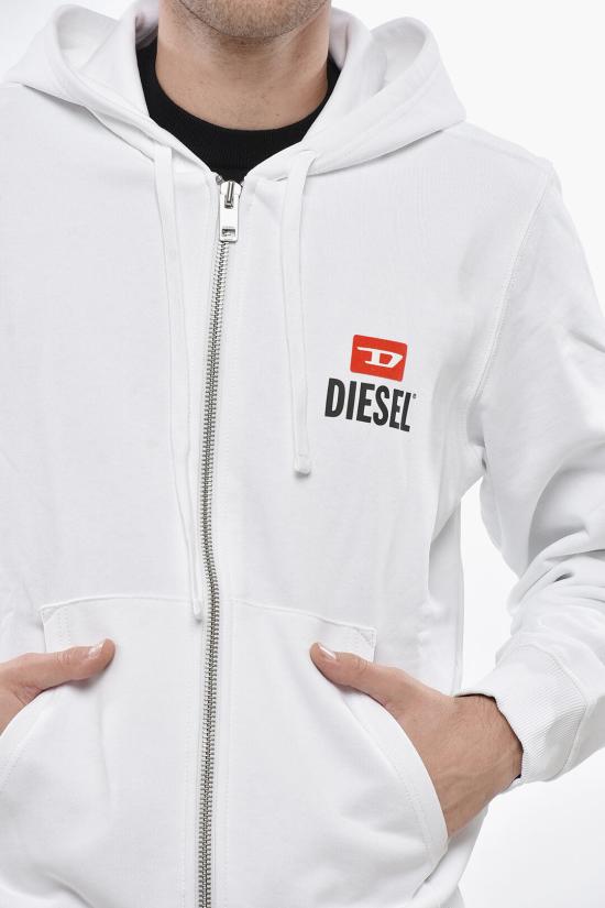  디젤 후드 티셔츠 A19705 RJXAP 100 White - DIESEL