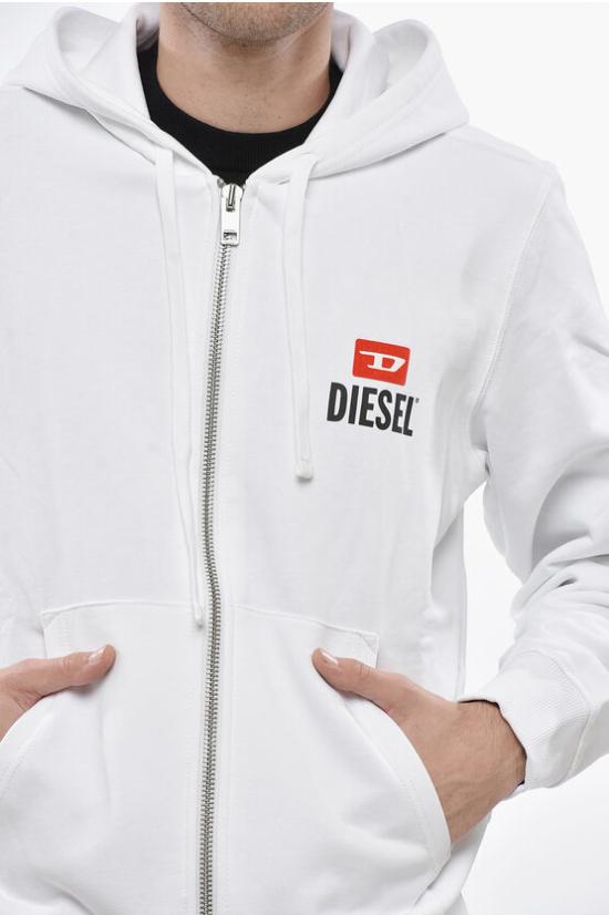  디젤 후드 티셔츠 A19705 RJXAP 100 White - DIESEL