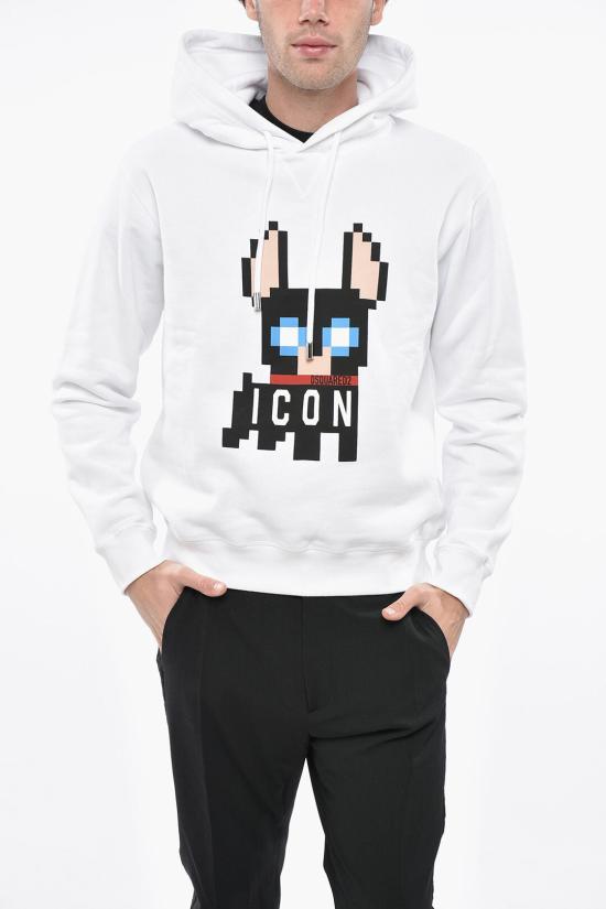  디스퀘어드2 후드 티셔츠 S79GU0105S25516100 White