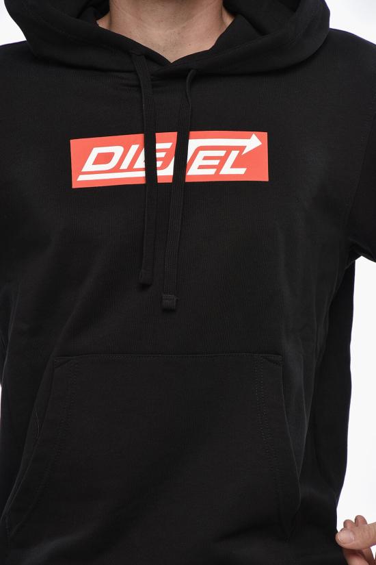 디젤 후드 티셔츠 A18981 RIAJH 900 Black - DIESEL
