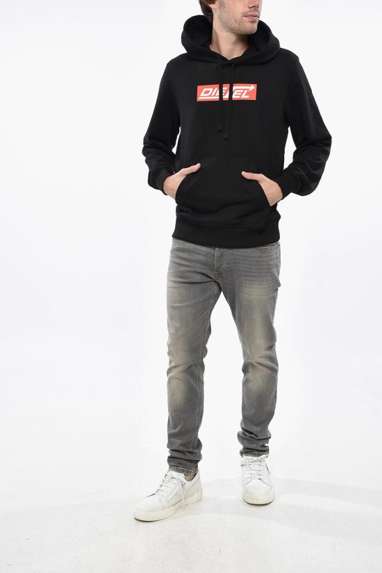  디젤 후드 티셔츠 A18981 RIAJH 900 Black - DIESEL