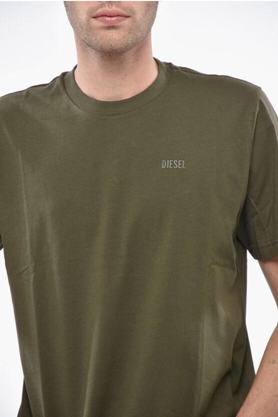  디젤 반팔 티셔츠 A18997 RPATI 5IX Military Green - DIESEL