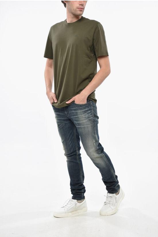  디젤 반팔 티셔츠 A18997 RPATI 5IX Military Green - DIESEL