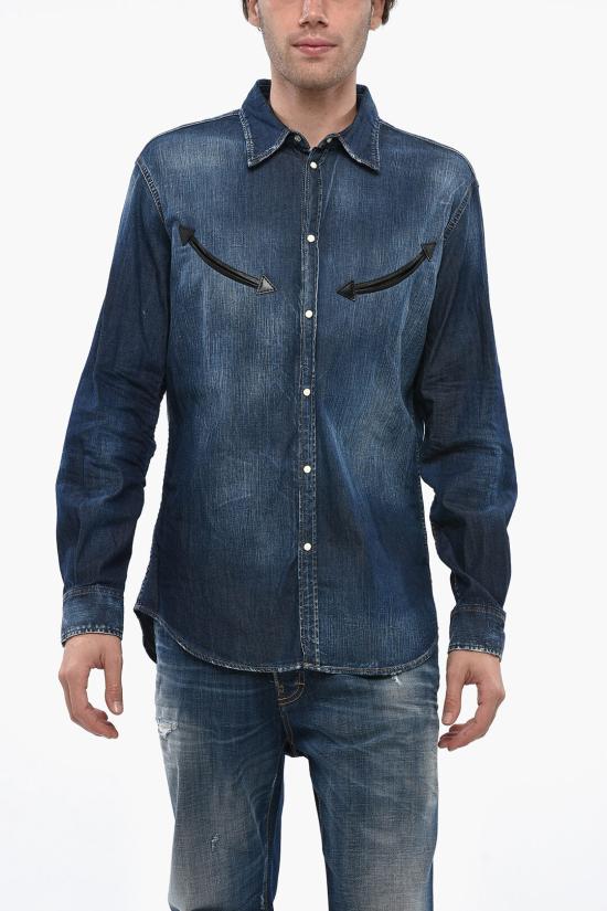  디스퀘어드2 긴팔 셔츠 S74DM0743S30341470 Blue