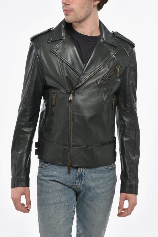  디스퀘어드2 가죽 자켓 S74AM1329SY1491647 Green