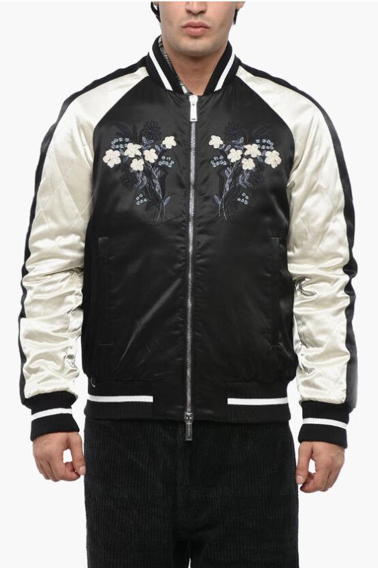  디스퀘어드2 봄버 자켓 S74AM1417S78101900 Black White