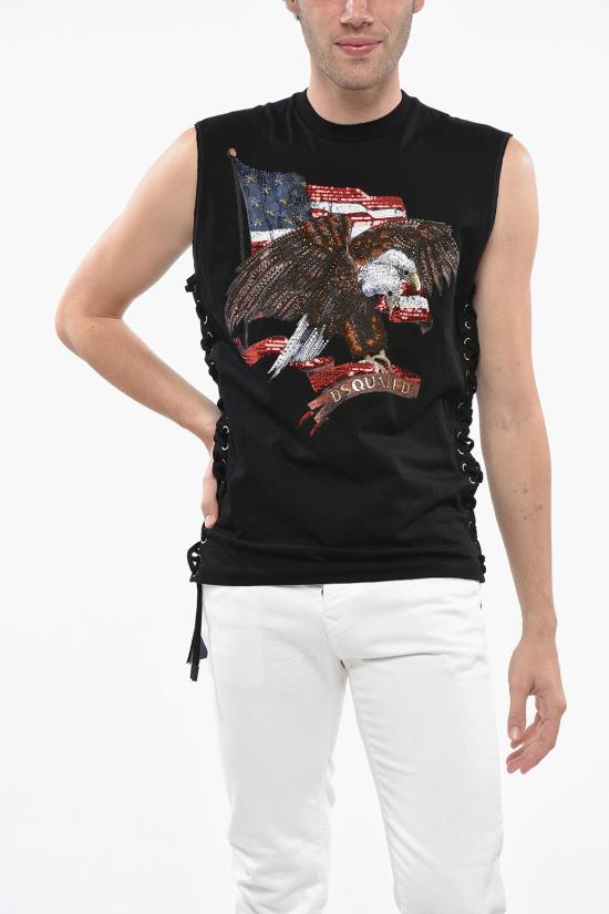  디스퀘어드2 민소매 티셔츠 S71GD1338S23009900 Black