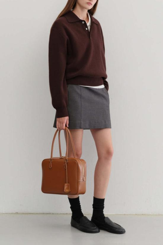  던스트 숏 스커트 우븐 미니 스커트 차콜 그레이 - DUNST