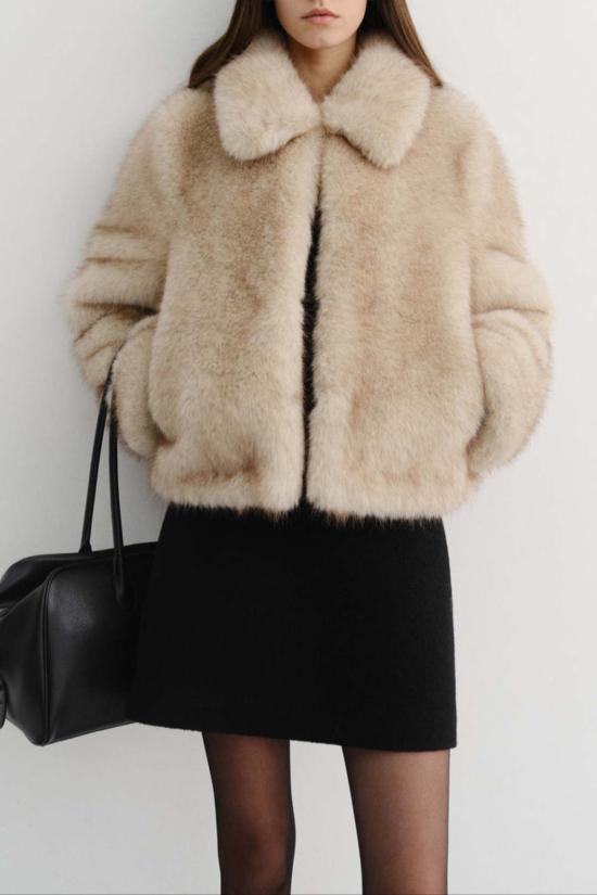  던스트 숏 스커트 울 미니 스커트 블랙 - DUNST