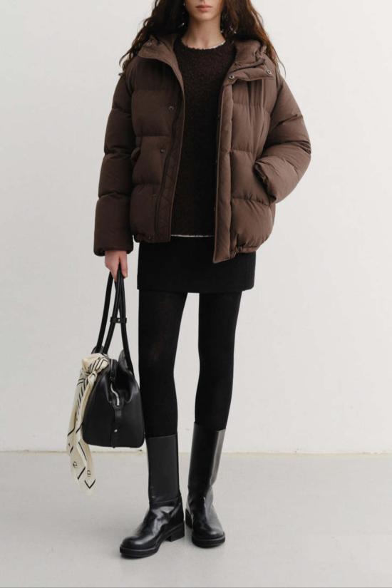  던스트 숏 스커트 울 미니 스커트 블랙 - DUNST