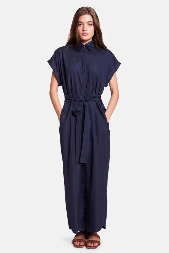  더 타일 클럽 롱 원피스 타일 클럽 메이드스톤 맥시 셔츠 드레스 - THE TILE CLUB