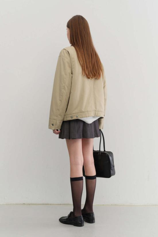  던스트 봄버 자켓 캔버스 워크 재킷 베이지 - DUNST