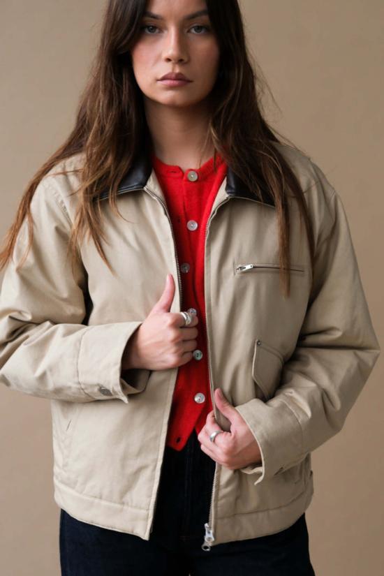  던스트 봄버 자켓 캔버스 워크 재킷 베이지 - DUNST