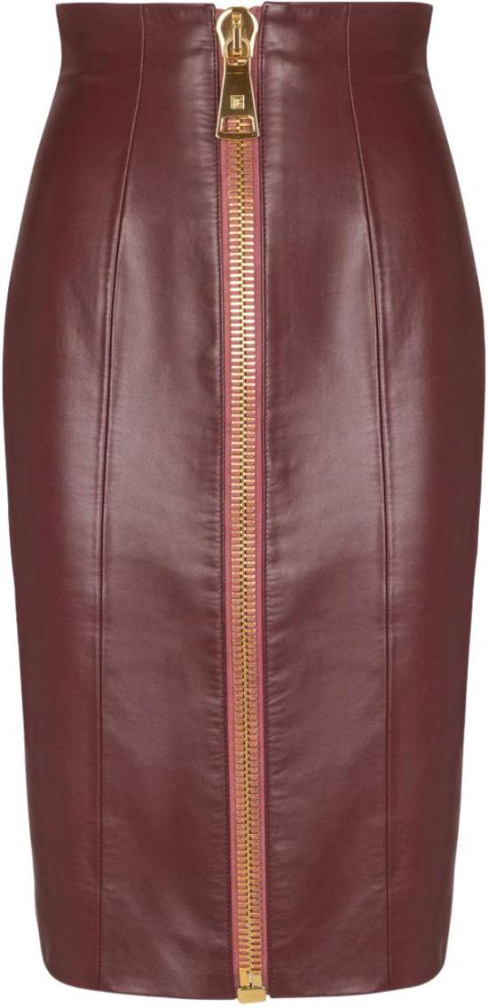 25FW 발망 미디 스커트 FF0LC266LD633AR PURPLE