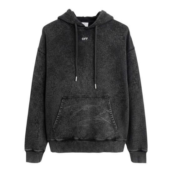 오프화이트 긴팔 티셔츠 오프 화이트 오프 스탬프 스케이트 후드 빈티지 블랙